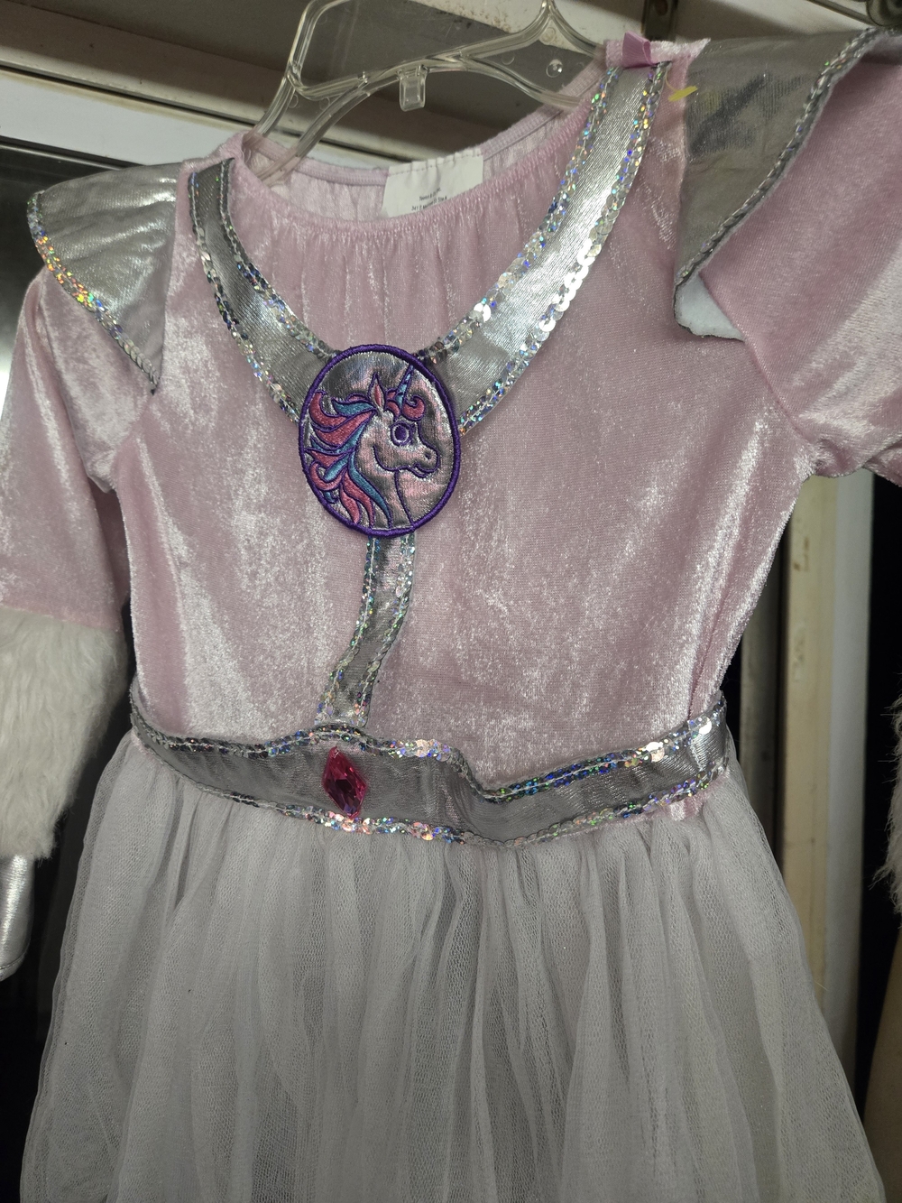 Pink Unicorn Princess Costume Dress for Kids, Sz 5-6